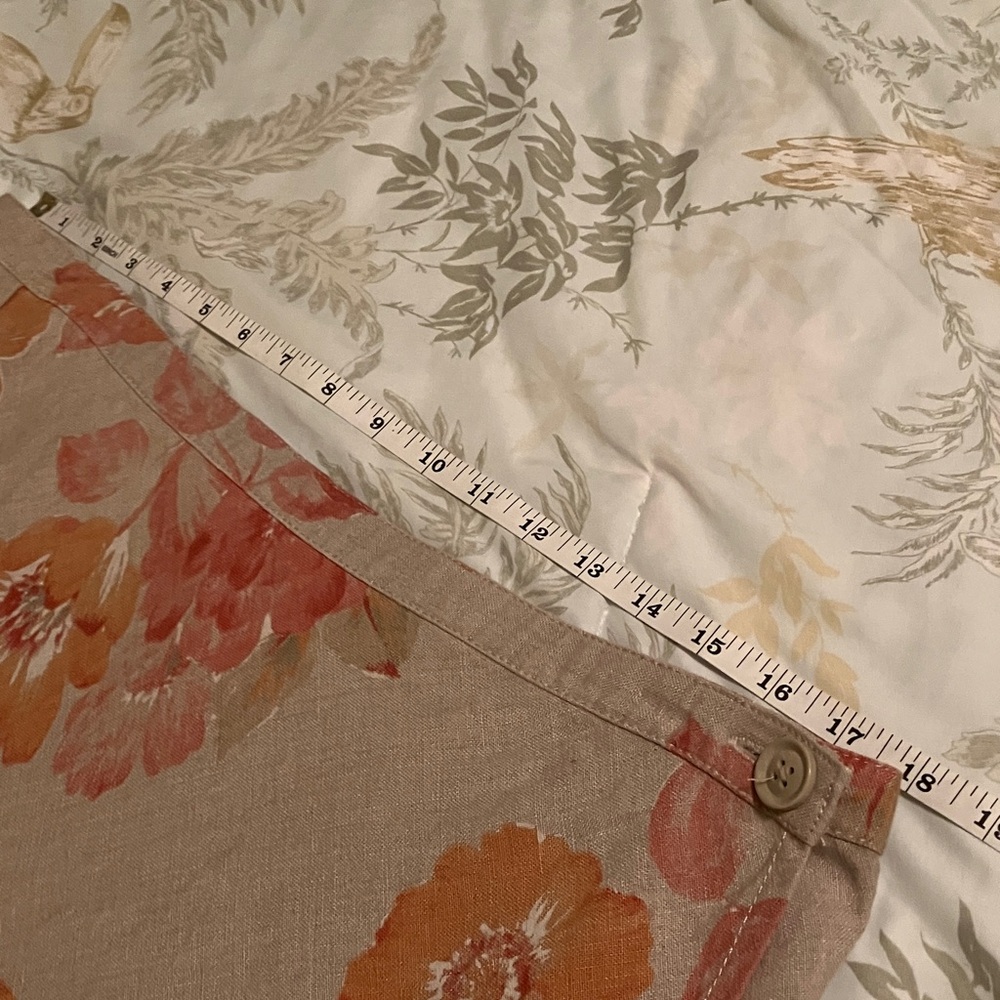 Eddie Bauer Floral Midi Skirt in Beige and Coral - Picture 6 of 9